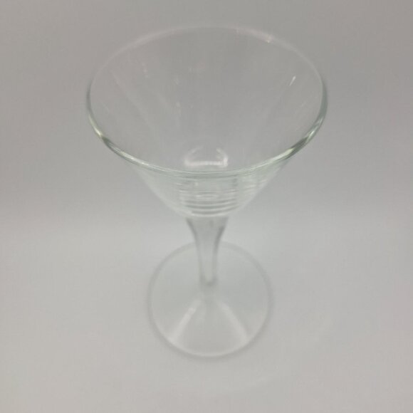 Libbey Cocktail Glass Set 2 Ounces Geometric Lonh Stem Clear Pair - Picture 6 of 7